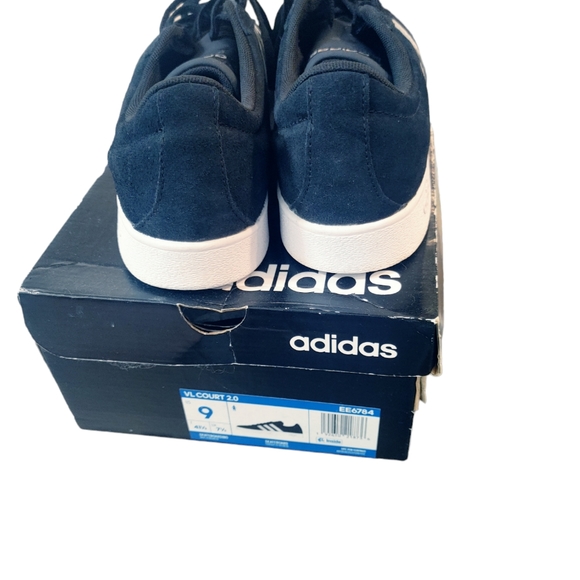 🎉(WMNS) Adidas VL Court 2.0 Black Platinum Metallic Sneakers🌺 - Picture 4 of 12